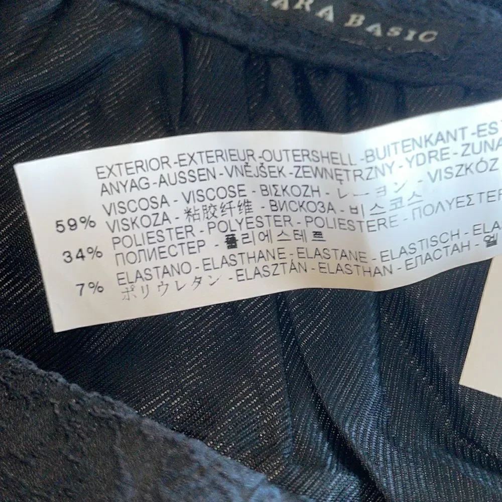 Zara basics ruffled layered black women’s black mini skirt size medium